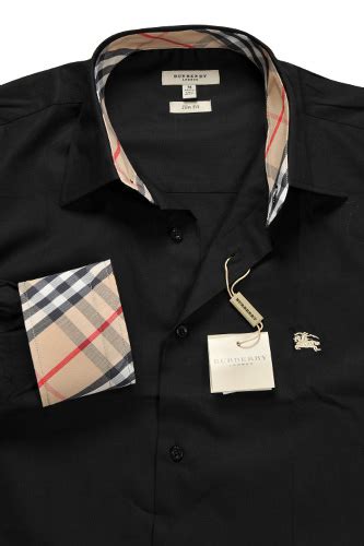 burberry black label shirt|black burberry button up shirt.